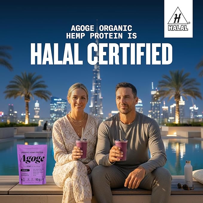 Agoge - USDA Organic Hemp Protein Powder The Goat of No Bloat NSF Certified for Sport All Flavor Essential Amino Acids Plant-Based Gluten Free for Women &amp Men (20 Servings) (Vanilla)