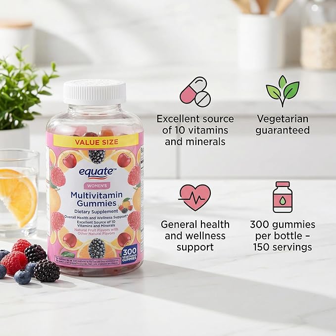 Multivitamin Women Gummies 300 Count – Womens Multivitamin Gummy for Adults 18+ Daily Vitamins Women Formula 150 Servings