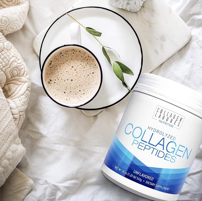 Pure Hydrolyzed Collagen Peptides (20 oz) – Unflavored Collagen Powder - Pasture-Raised Grass-Fed Keto &amp Paleo-Friendly – Kosher Non-GMO Gluten-Free – GMP Certified – Easy to Mix