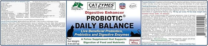 Probiotic Daily Balance Prebiotics Enzymes 5 Billion CFU 8 oz (8 Ounce)