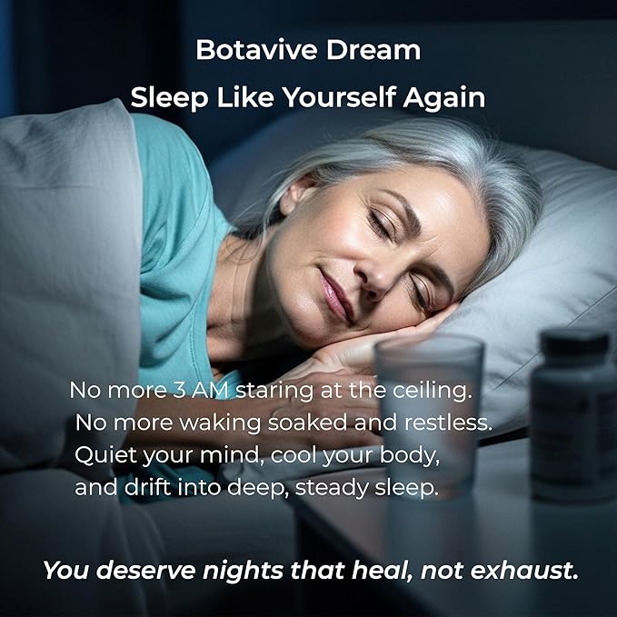 Sleep Aid for Women – Natural Menopause Sleep Support with Melatonin Magnesium Valerian &amp Chamomile – Non-Habit Forming – 60 Capsules – Botavive Dream