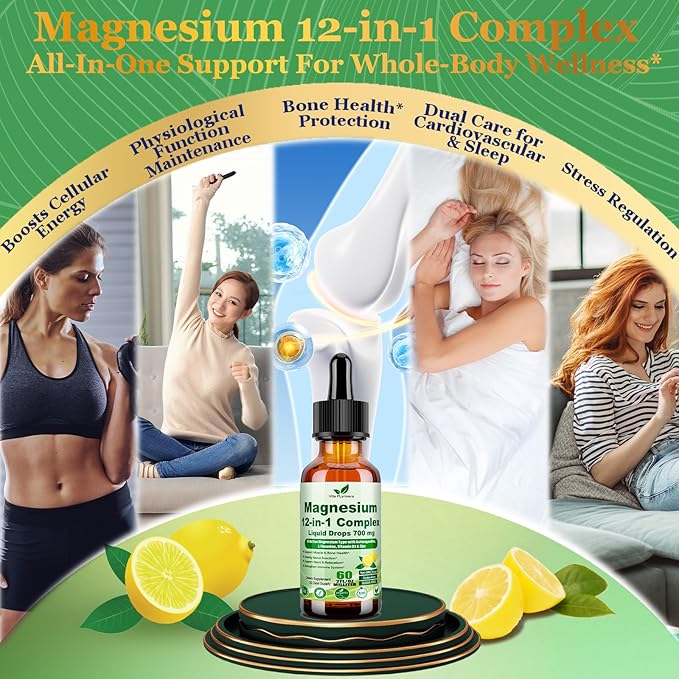 Stress &amp Sleep Support Bundle: Magnesium Complex &amp Cortisol Detox Drops
