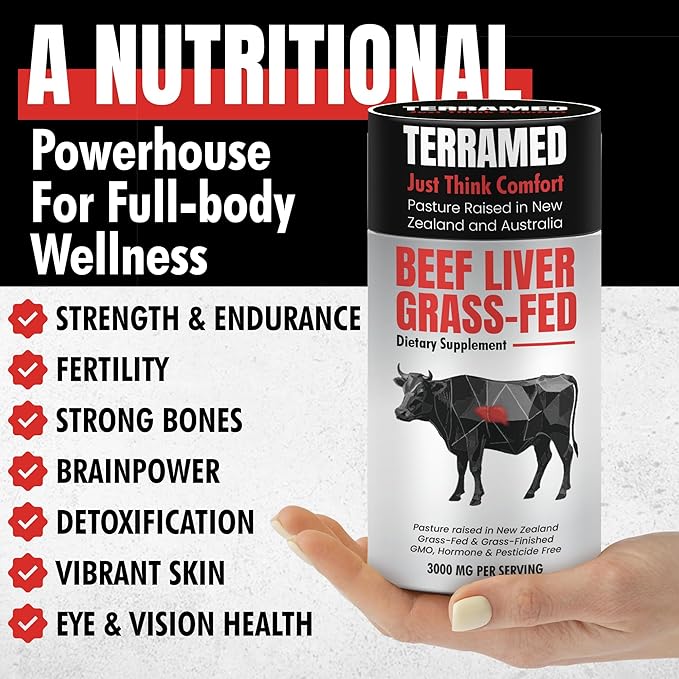 Beef Liver Supplement Grass Fed | Beef Organs Gummies for Women | Pasture Raised in New Zealand | High in Vitamin A B12 &amp Heme Iron | Non-GMO | Hormone &amp Pesticide Free | Tastes Delicious | 60