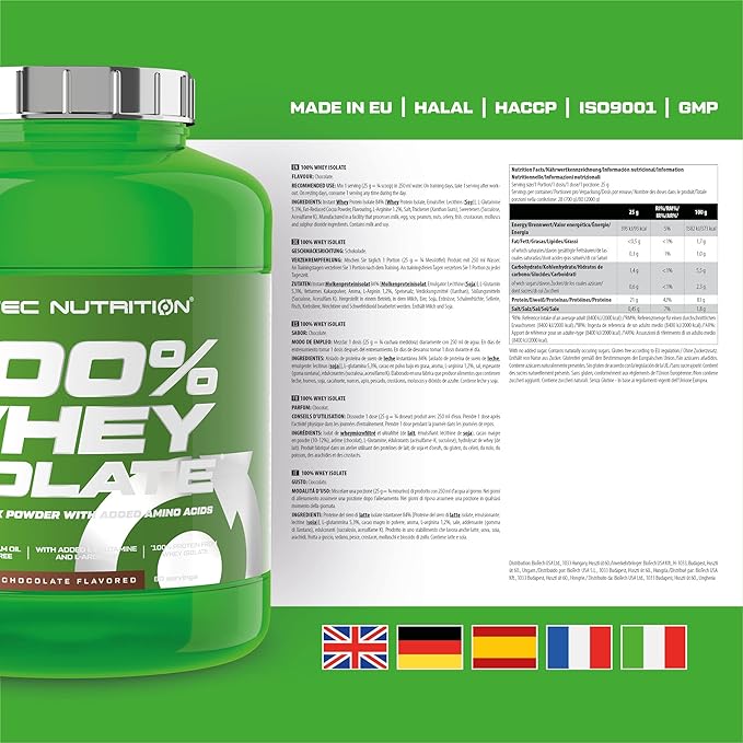 Scitec Nutrition 100% whey Isolate - 4.4 lbs - Vanilla