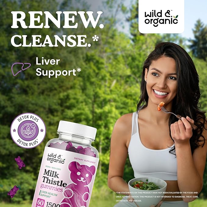 Wild &amp Organic Liver Support Gummies &amp Milk Thistle Gummies