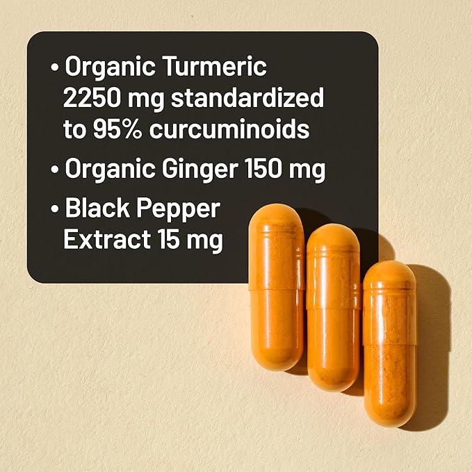 NatureWise Turmeric Curcumin + Ginger 2400 mg - Ultra High Curcuminoids 2100 mg - Turmeric Extract + Ginger - Extra Strength &amp Absorption - Vegan Non-GMO - 90 Count[30-Day Supply]