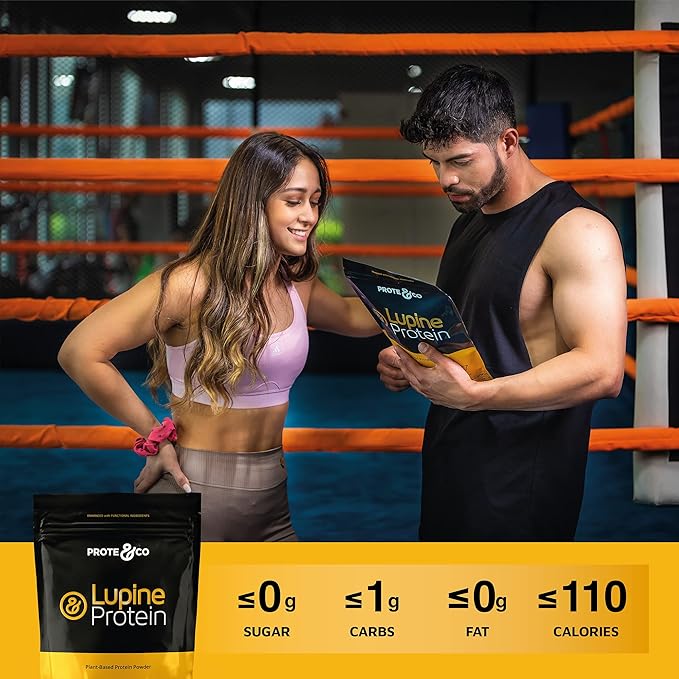 Prote&ampCo Lupin Protein - 24g of Vegan Plant Based Protein Powder. Non GMO No Added Sugar Lactose Free Gluten Free Soy Free. 20 Servings - Banana