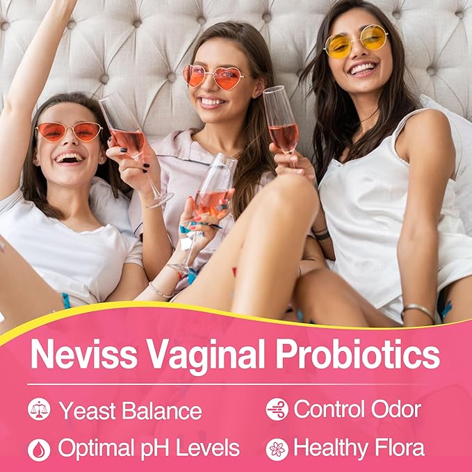 Vaginal Probiotics Gummies for Women PH Balance Odor Control with Prebiotics Cranberry D-Mannose Promotes Feminine Healthy Vaginal Flora Urinary Tract Yeast Digestive Support Sugar Free60Cts