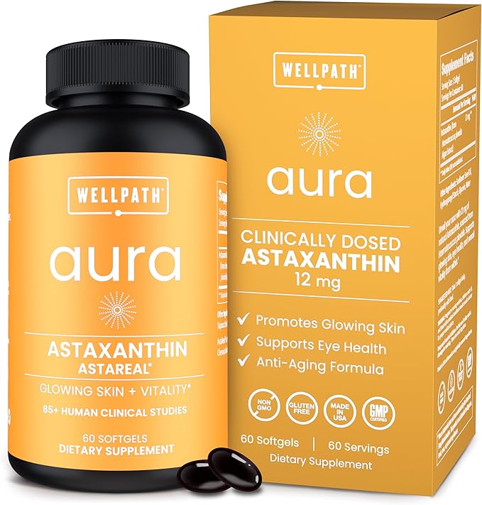 WellPath Astaxanthin 12mg – Natural Astaxanthin Supplements from Microalgae and Creatine HCl Gummies 750mg – Chewable Creatine Gummies for Women and Men – 5g Monohydrate Equivalent