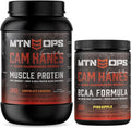MTN OPS Cam Hanes Whey Protein &amp Pineapple BCAA Bundle – Chocolate Caramel Protein Powder + Amino Acids – Cameron Hanes Muscle Recovery &amp Endurance Support Stack