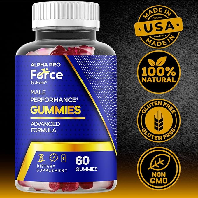 (3 Pack) Alpha Pro Force Gummies For Men - Official Alpha Pro Force Gummies Natural Premium Support Overall Health &amp Wellnes AlphaPro Force Advanced Formula Maximum Strength 180 Gummies For 3 Mo