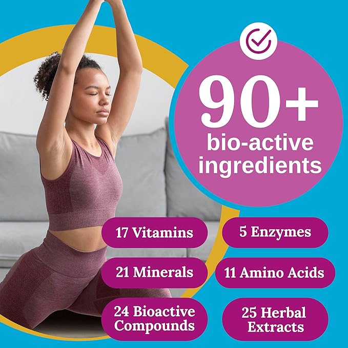 Xtendlife Total Balance Women's Premium Extra Strength Daily Multivitamin &amp Mineral - 90+ Nutrients for Complete Immune Heart Digestive and Cellular Health - 30 Day Supply