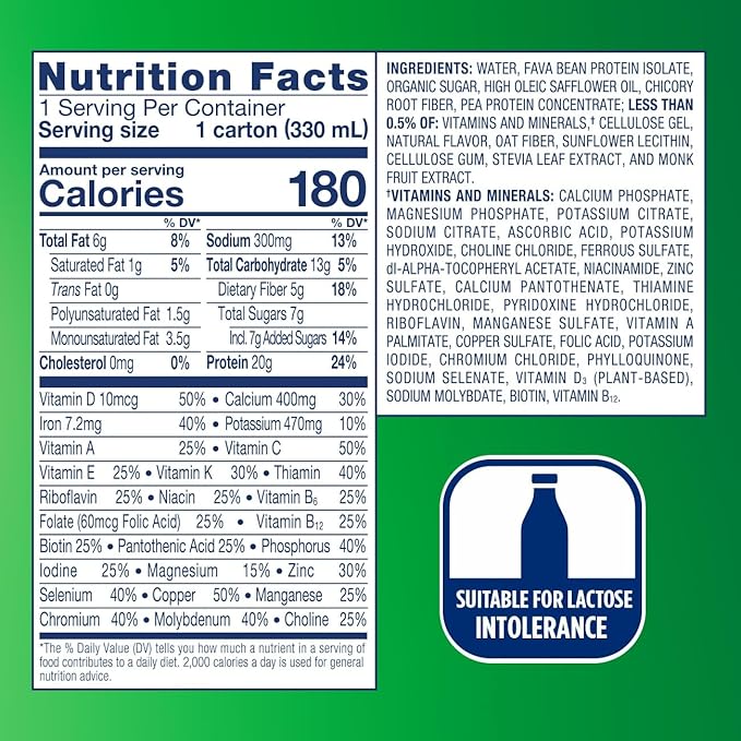Ensure Plant-Based Vegan Protein Vanilla Nutrition Shake I Gluten-Free I Dairy-Free I Soy-Free Bottled Liquid Shake I 12 Pack