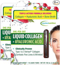 Applied Nutrition Liquid Collagen + Hyaluronic Acid - 10 Liquid Tubes Pack of 2 - Skin &amp Nail Restoration - Mixed Berry Flavor - 20 Servings