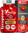 Lycopene Supplements for Men – USA Made Prostate Supplements for Men with Natural Tomato Extract – Non-GMO Lycopene Supplement for Normal Prostate Skin &amp Antioxidant Support – 120 Count