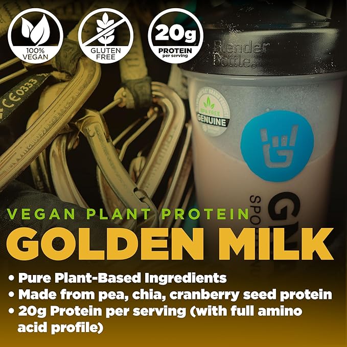 Gnarly Nutrition Golden Milk Vegan Protein Powder Creatine Powder Unflavored (16.05oz)