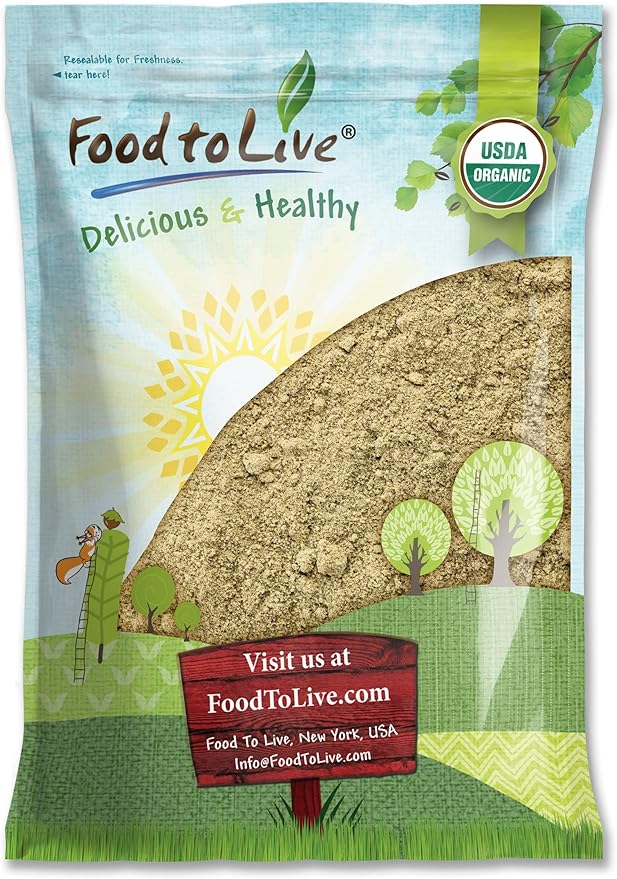 Food to Live Organic Hemp Protein Powder 8 Pounds – 50% Protein Non-GMO Kosher Non-Irradiated Pure Vegan Superfood Rich in Iron and Fiber