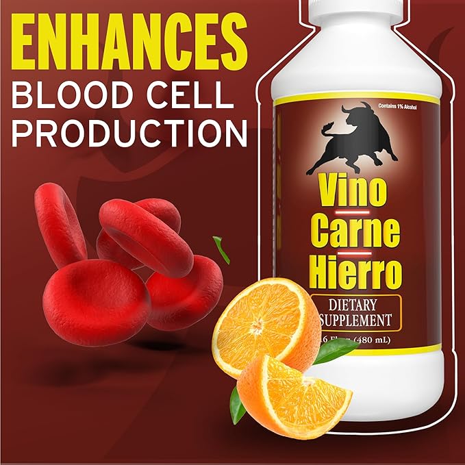 Iron Supplement | Liquid Supplements with Iron &amp Vitamin Supplement Blend for Energy Support Red Blood Cell Function Oxygen Transport &amp Vitality | 16 Fl Oz (16 Fl Oz (Pack of 2))