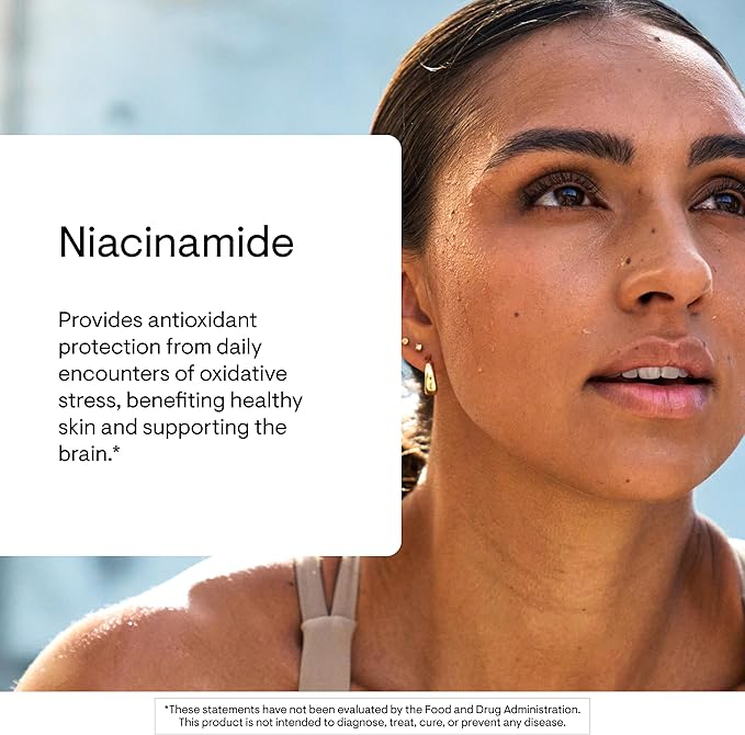 THORNE - Niacinamide - Non-Flushing Form of Vitamin B3 - Supports Skin Health &amp Provides Cellular Protection* - Niacin Supplement - Third-Party Certified - Gluten Dairy &amp Soy-Free - 180 Capsu