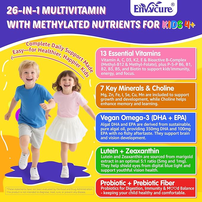 Women + Kids Multivitamin Gummies with Omega-3 (DHA &amp EPA) Methylated Multivitamin Filled Gummies Support Overall Health Immunity Hair Nails Skin HealthBrain Gut Eye