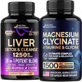 NUTRAHARMONY Liver Support &amp Magnesium Glycinate with Glycine Capsules