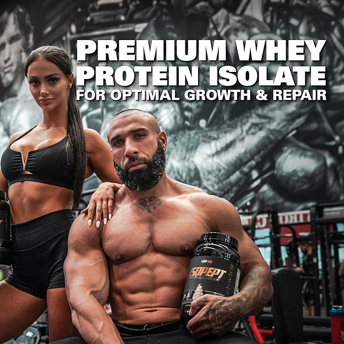 IsoPept Hydrolyzed Whey Protein Powder by EHPlabs - 100% Whey Protein Isolate &amp Hydrolysate 27g of Protein Non-GMO Gluten Free Fast Absorbing Easy Digesting 27 Serves (Vanilla Ice-Cream)