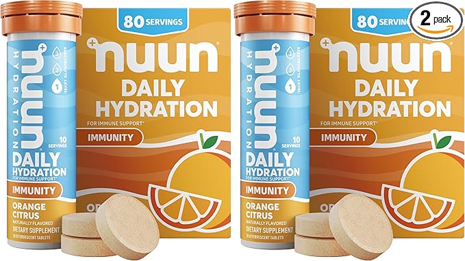Nuun Citrus Orange Immunity Box 1.9 Ounce 8 Count (Pack of 2)