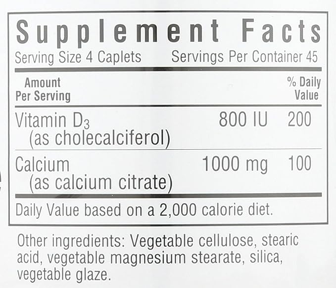 Bluebonnet Nutrition Calcium Citrate Vitamin D3 180 Caps