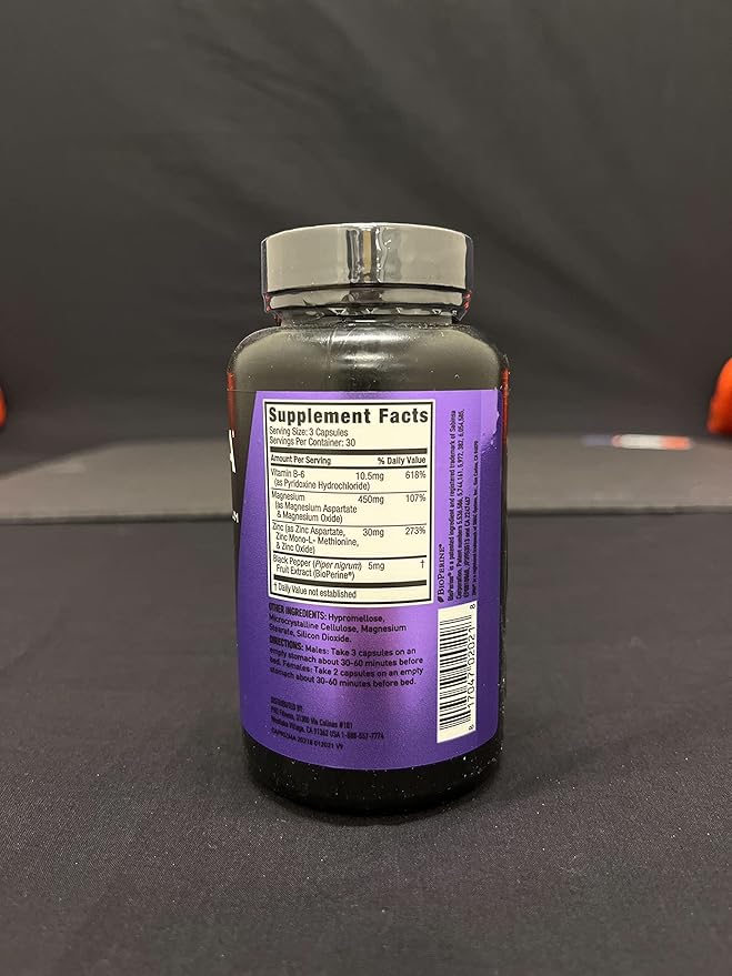 ZMA JYM Zinc &amp Magnesium Supplement - Zinc Magnesium and Vitamin B6 YM Supplement Science 90 Vegetarian Capsules