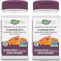 Nature's Way Turmeric Max Potency Premium Extract - Turmeric Supplement for Joint Support* - with Turmeric Extract - for Men &amp Women - Gluten Free - 60 Vegan Capsules (Pack of 2)