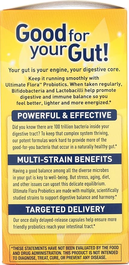 Renew Life Extra Care Digestive Probiotic Capsules 50 Billion CFU Guaranteed Daily Supplement Supports Immune Digestive Respiratory Health(1) L. Rhamnosus GG Dairy Soy and Gluten-Free 30 Count