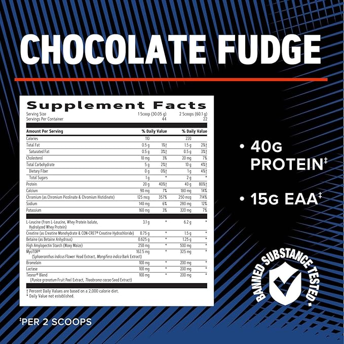 GNC AMP Wheybolic Alpha - Chocolate Fudge (22 Servings)