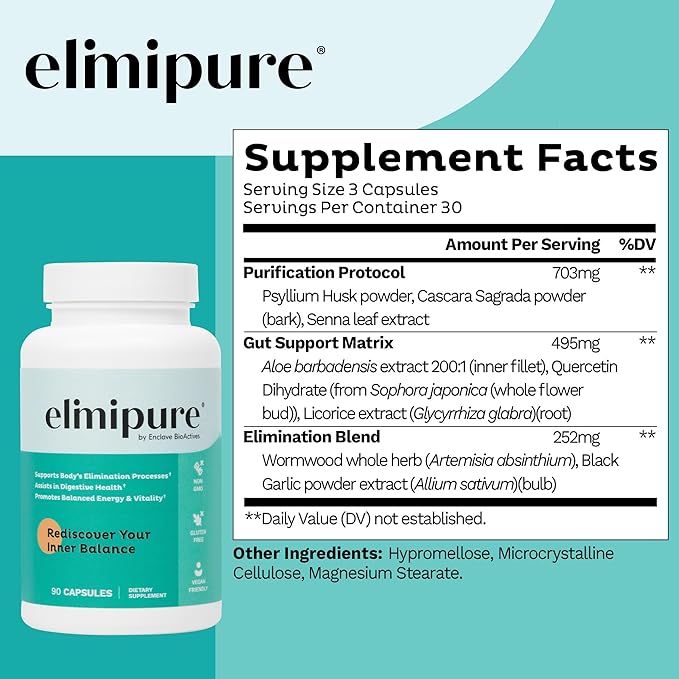 Gut Cleanse &amp Restore Supplement: Natural &amp Effective Detox Cleanse Capsules | Fortify Your Microbiome | Effortless Morning Stools | Restore Your Gut from The Inside Out