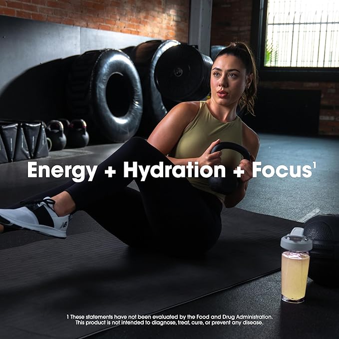 Optimum Nutrition Amino Energy Powder Plus Focus with BCAA Electrolytes and Caffeine Sunkissed Citrus 65 Servings (Packaging May Vary)