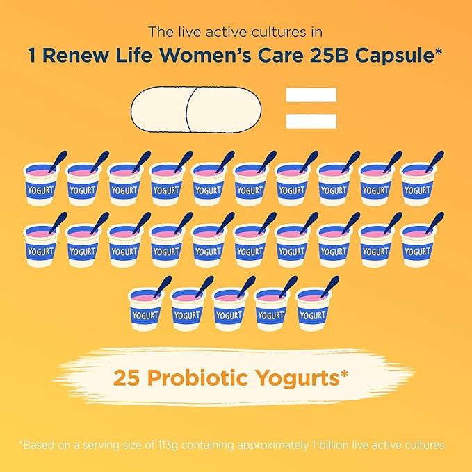 Renew Life Ultimate Flora Women's Care Probiotic 25 Billion CFU 90 Capsules (Package May Vary)