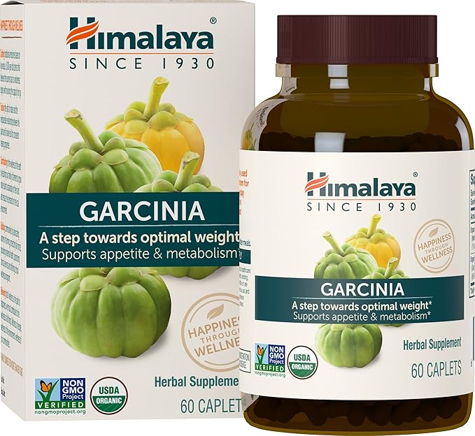 Himalaya Organic Garcinia Cambogia - Herbal Supplement Supporting Weight Appetite Control and Lipid Metabolism - Vegan Non-GMO Gluten Free 600 mg 60 Caplets