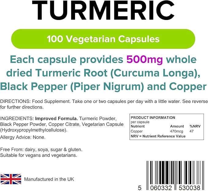 Turmeric Whole Root Extract 500mg 3-Pack 300 Capsules Curcumin Rich Curcuma