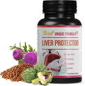 Liver Support Supplement Herbal Liver Detox with Milk Thistle Artichoke Leaf Buckwheat Sprouted Methionine Curcumin Betaine Plant-Based (90 Capsules)