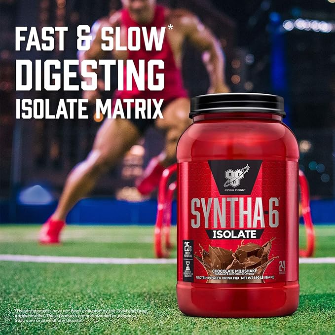 BSN SYNTHA-6 ISOLATE Protein Powder Whey Protein Isolate Milk Protein Isolate Flavor: Peanut Butter Cookie 48 servings