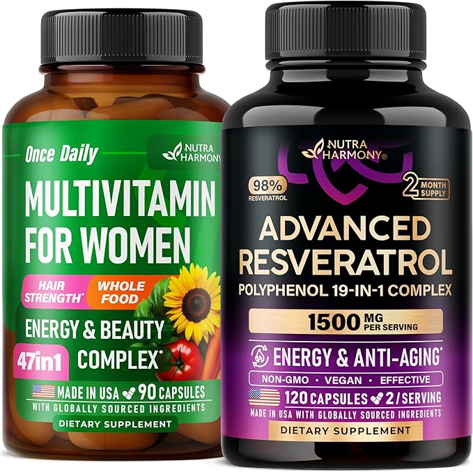 NUTRAHARMONY Multivitamins for Women &amp Resveratrol Complex Capsules