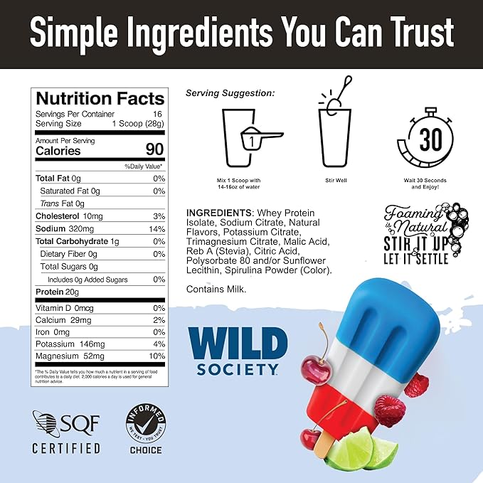WILD SOCIETY Clear Isolate + Energy Drink Super Combo - Rocket Pop Clear Whey + Blue Razz Energy Drink