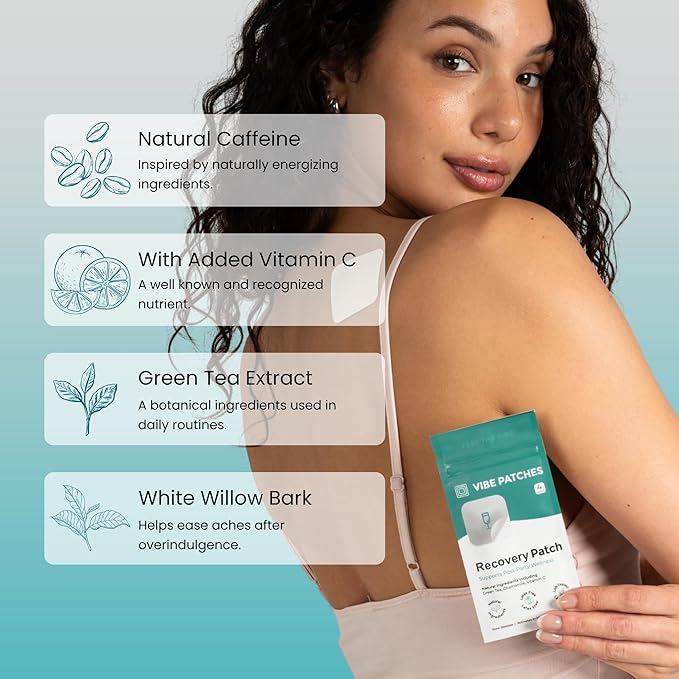 Recovery Patch | Wearable Wellness Support for Reset and Balance | Long Lasting Patch for 10 Hours | Vegan &amp Latex Free | 4 Patches Per Pack 2 Pack