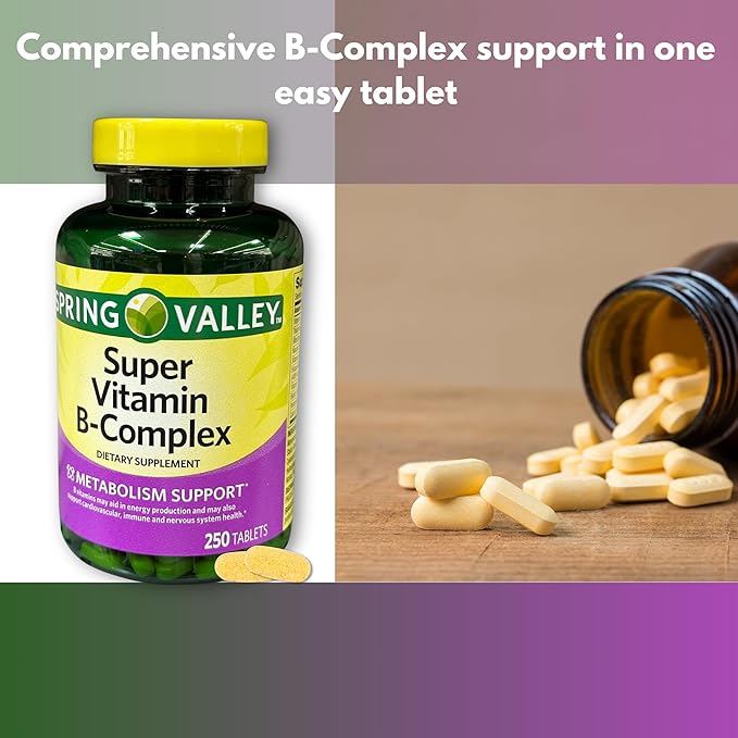 Super B Complex Tablets- Blend of Vitamins (Pack of 2 Total 500 Count) Boxed by Fusion Shop Store