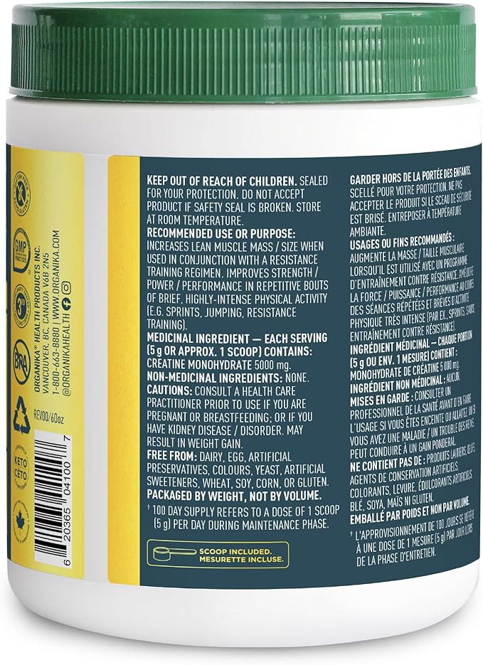 ORGANIKA Unflavoured Creatine Powder 500 GR