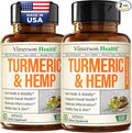 Turmeric Curcumin Supplement with Hemp Seeds &amp Lemon Balm Extract – Joint Health &amp Mobility – Calm Mood &amp Restful Sleep – with Black Pepper for Absorption – Joint Supplement for Men &amp