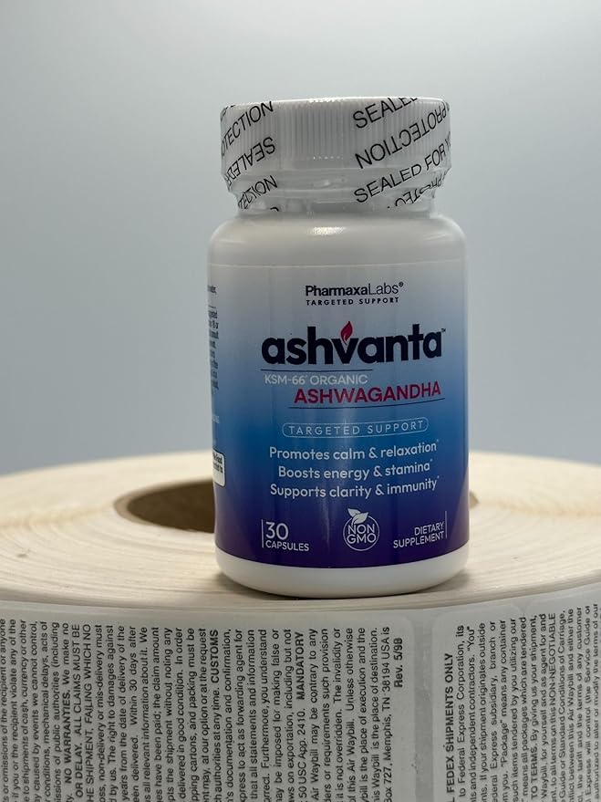 by Pharmaxa Labs – Premium KSM‑66® Ashwagandha Supplement – Supports Calm Mood Mental Clarity Steady Energy Stress Relief &amp Immune Support – 30 Capsules / 30 Day Supply