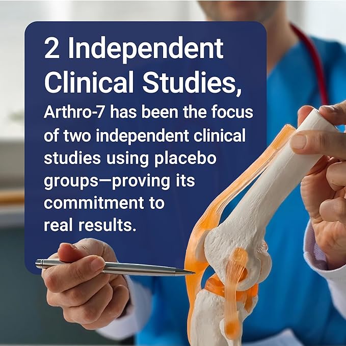 U.S. Doctors’ Clinical Arthro-7 - Clinically Proven Joint Support Complex with Turmeric Collagen Bromelain for Flexibility Mobility &amp Strong Cartilage - 180 Capsules(3 Bottles) - 45/90-Day Sup