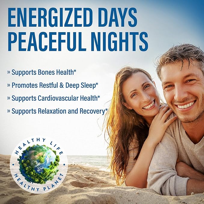 High Absorption Magnesium Complex – 7 in 1 Magnesium Supplement with Magnesium Glycinate Citrate Malate for Natural Sleep Aid Leg Cramps Relief Stress Relief 250 mg 120 Veggie Caps