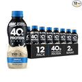 Optimum Nutrition 40g Protein Shake 40g of Protein Naturally Flavored Complete Protein Drink Vanilla 14 Fl Oz 12 Count (Pack of 1) (Packaging May Vary)