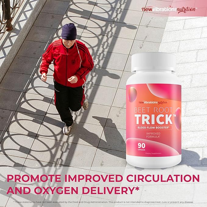 Beet Root Trick - Our Best High Pressure Pills for Advanced Blood Flow - Natural Nitric Oxide Vasodilator Formula - Vitamin Blood Flow Vein Circulation Supplement - Circulation and Vein Supplements